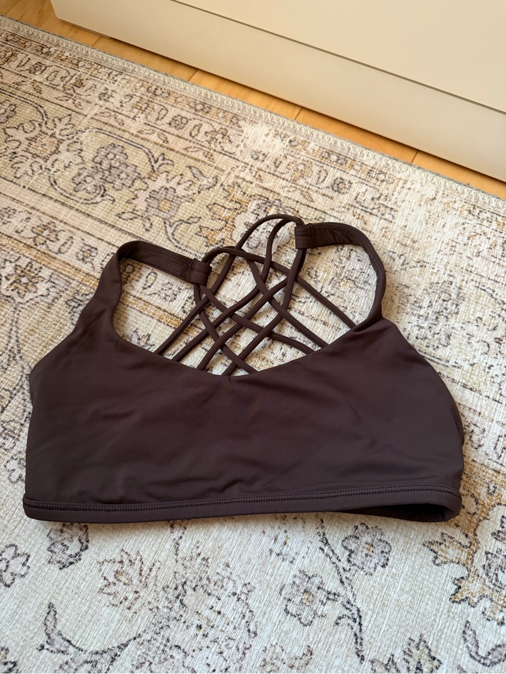 Lululemon Strappy Sports Bra in Chocolate Brown